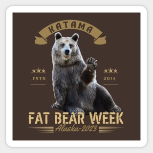 Fat Bear Week Championship 2023-funny bear Vintage Sticker